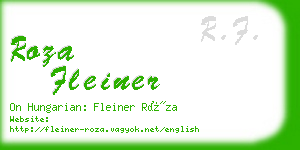 roza fleiner business card